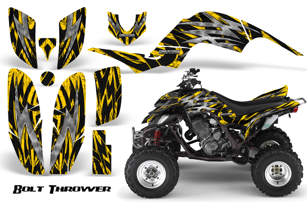 Yamaha Raptor 660 Graphics Kit Bolt Thrower Yellow